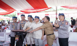Mentan Bersama Kapolri dan Panglima TNI Launching Program Swasembada Pangan